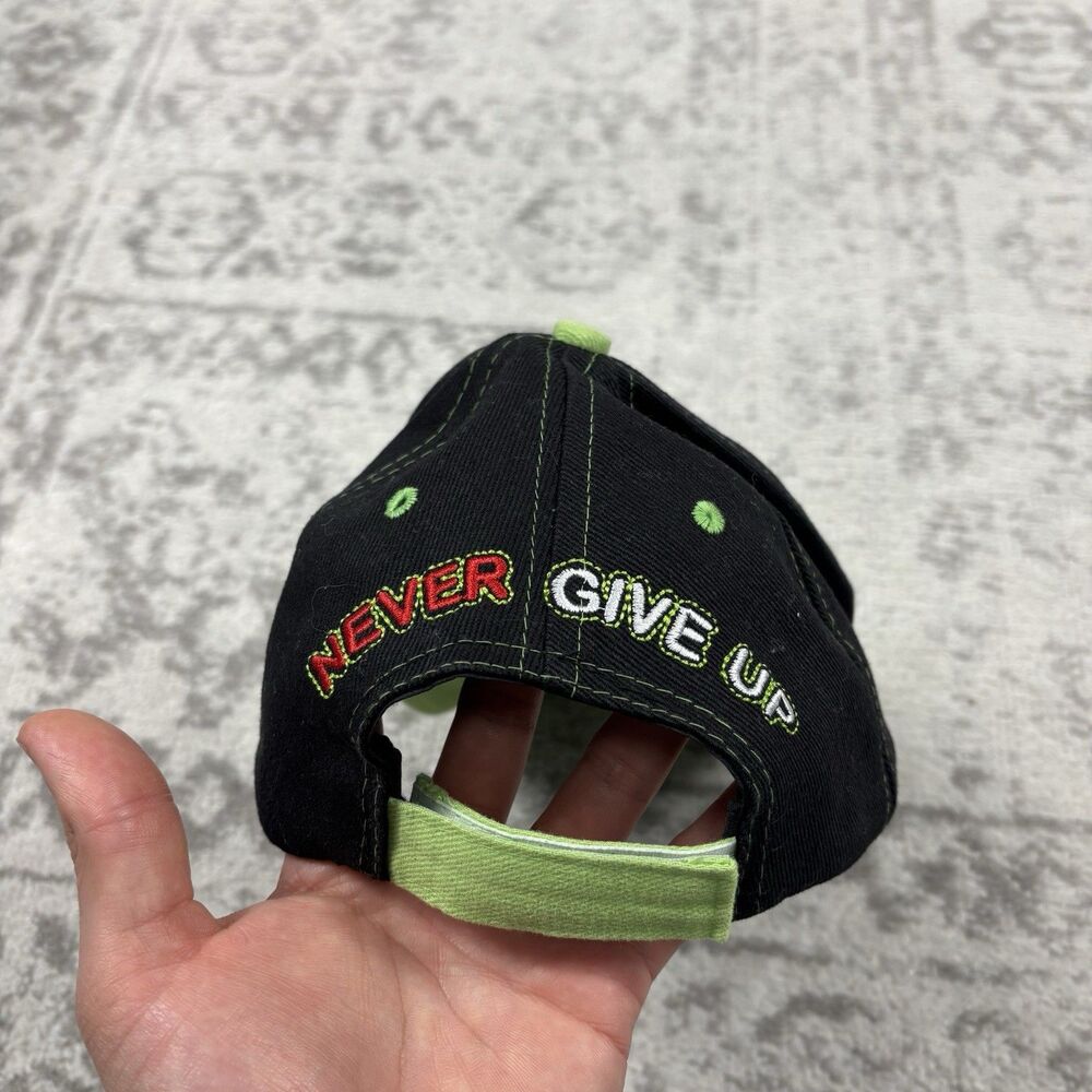 Vintage John Cena You Can’t See Me Hat Green Black Never Give Up WWE Wrestling - Picture 2 of 4